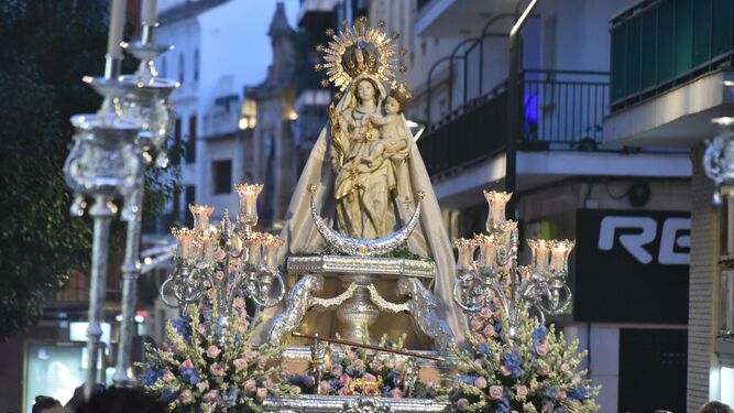 La Virgen de La Palma en procesión